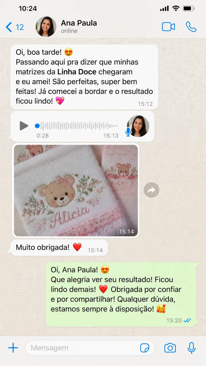 Print de WhatsApp de cliente