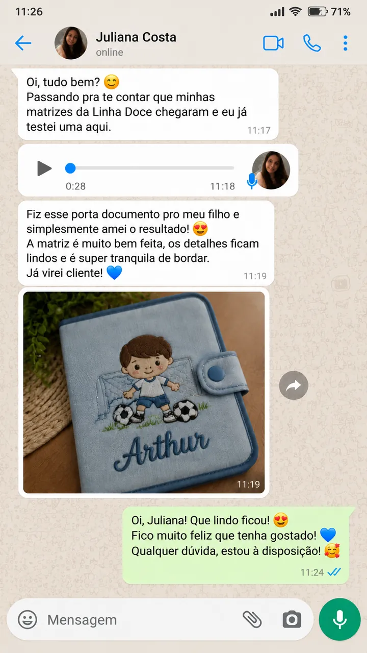 Print de WhatsApp de cliente