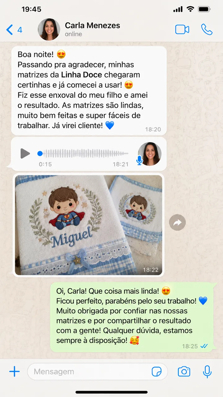 Print de WhatsApp de cliente