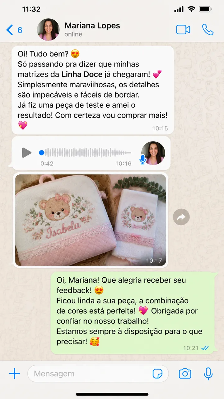 Print de WhatsApp de cliente
