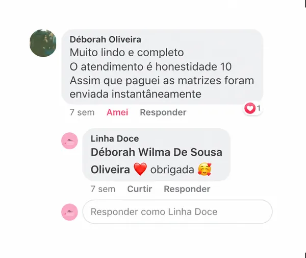 Comentário de cliente
